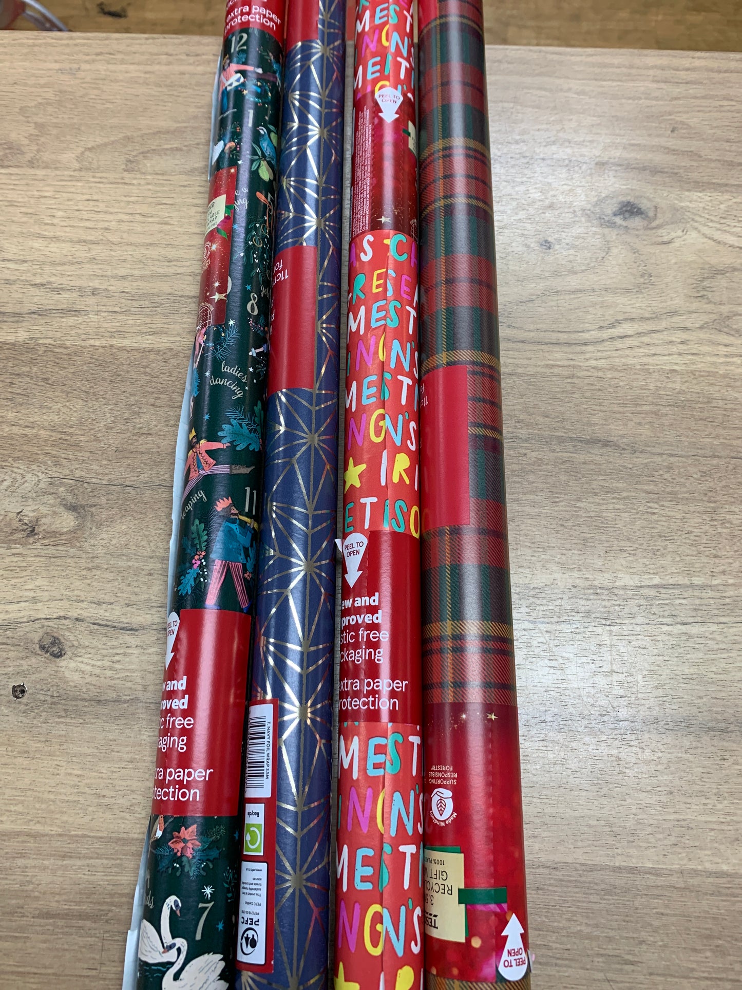 2 + rolls of gift wrap.