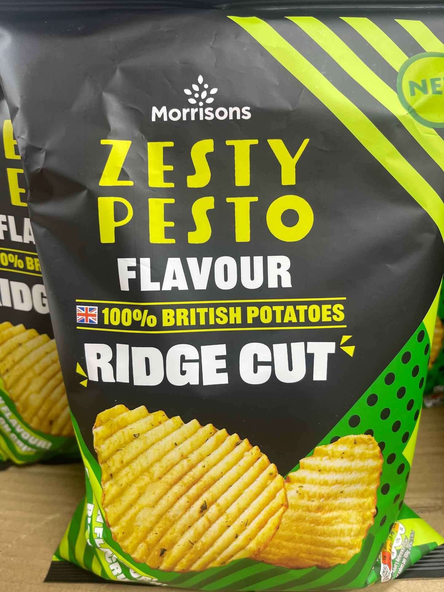 zesty pesto ridge cut crisps