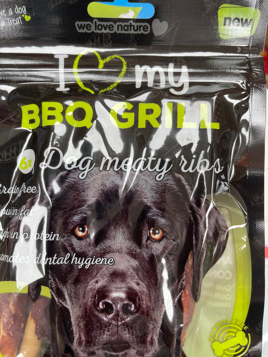 I love my dog bbq grill dog meaty ribs