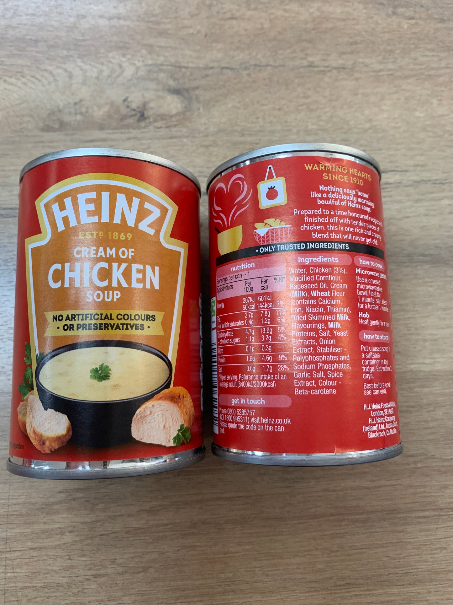 Chicken soup x 3 cans