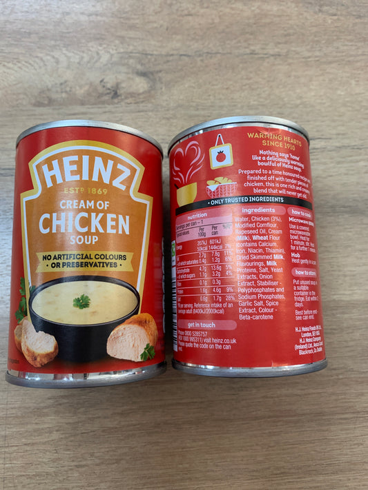 Chicken soup x 3 cans