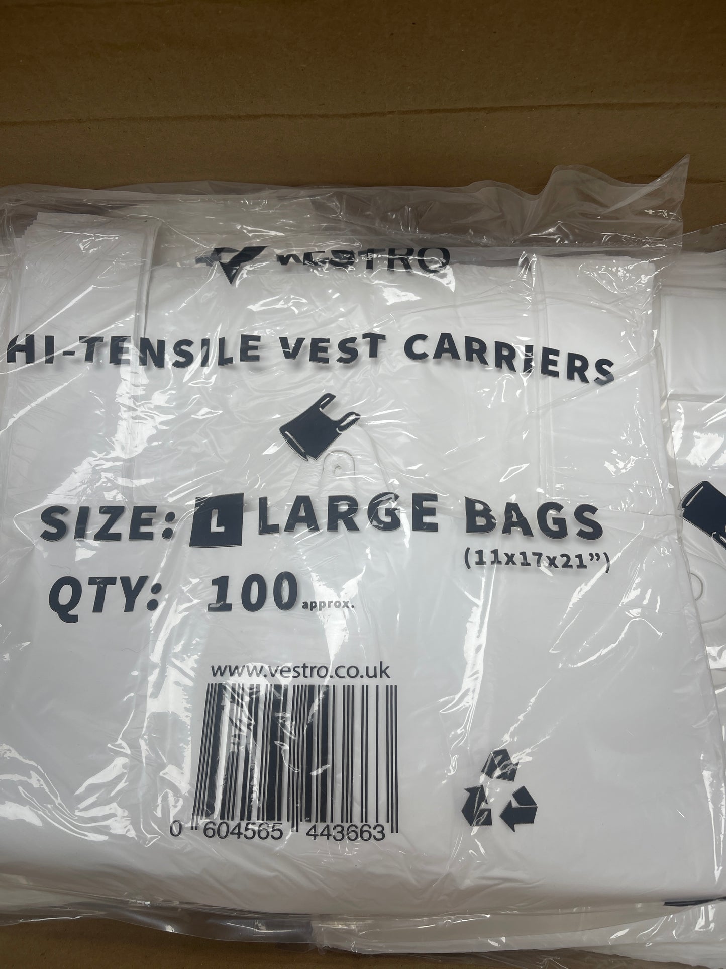 Large carrier bags 100