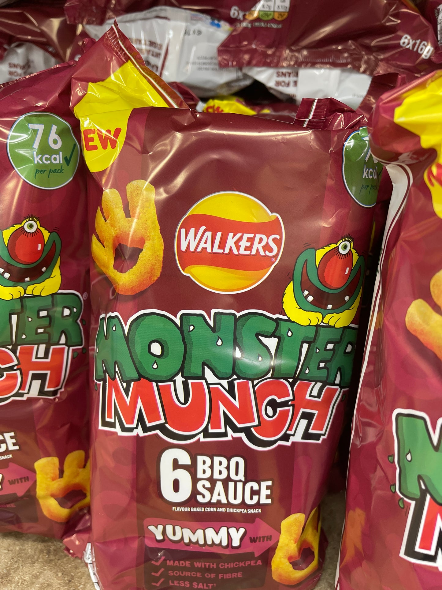 Monster munch bbq sauce 6 in a pack