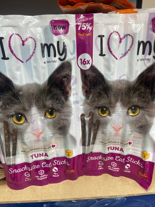 I love my cat tuna cat sticks