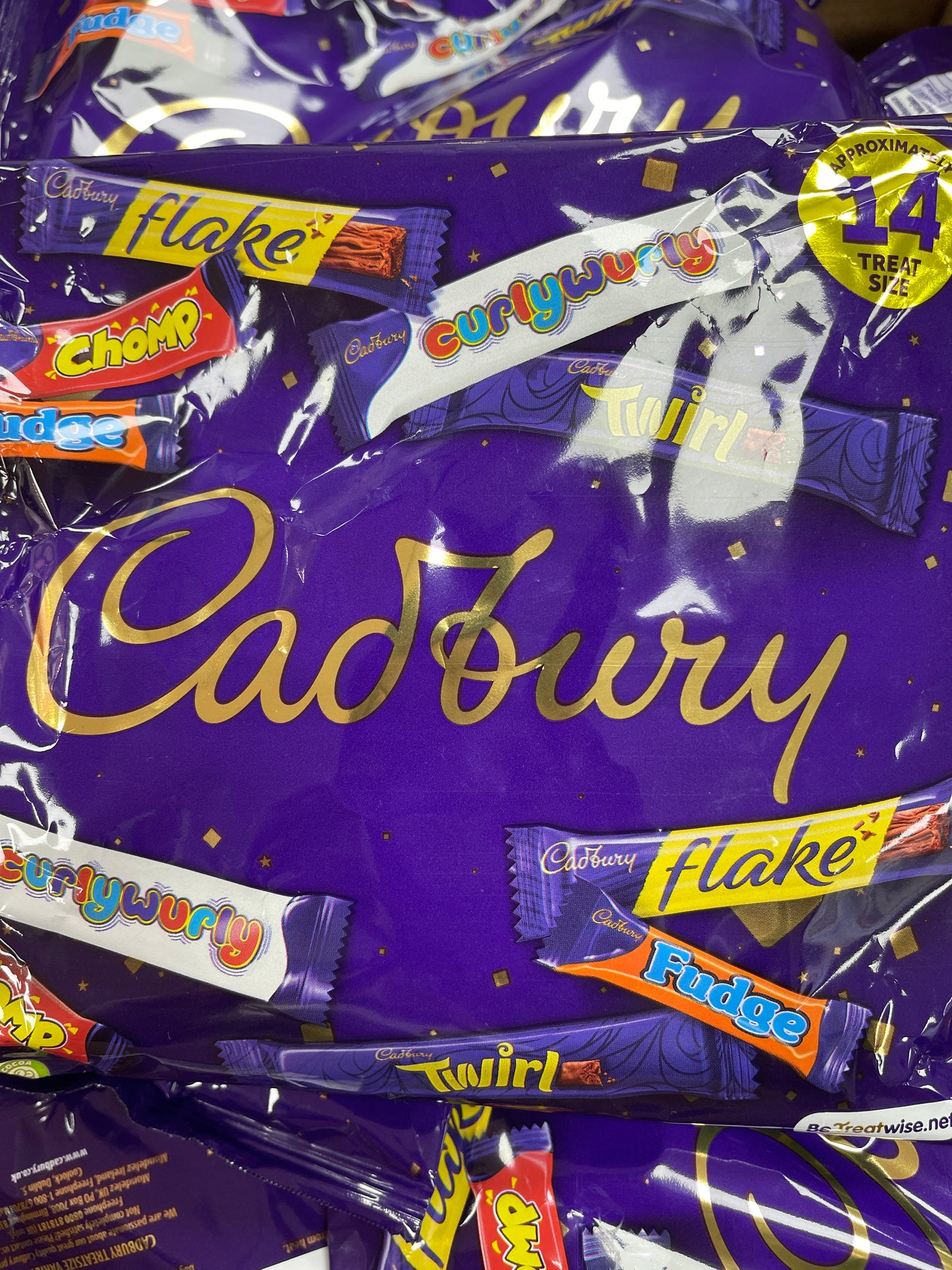 Cadbury treat size bag 14 per bag