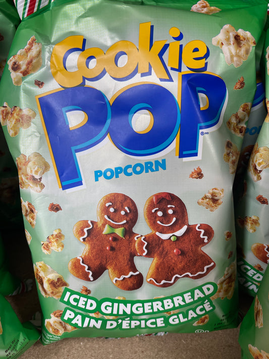 Iced gingerbread popcorn