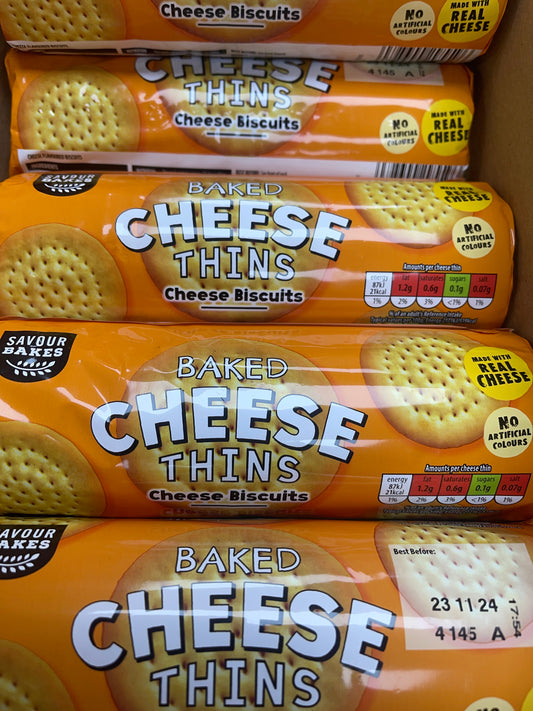 Baked cheese thins x 4