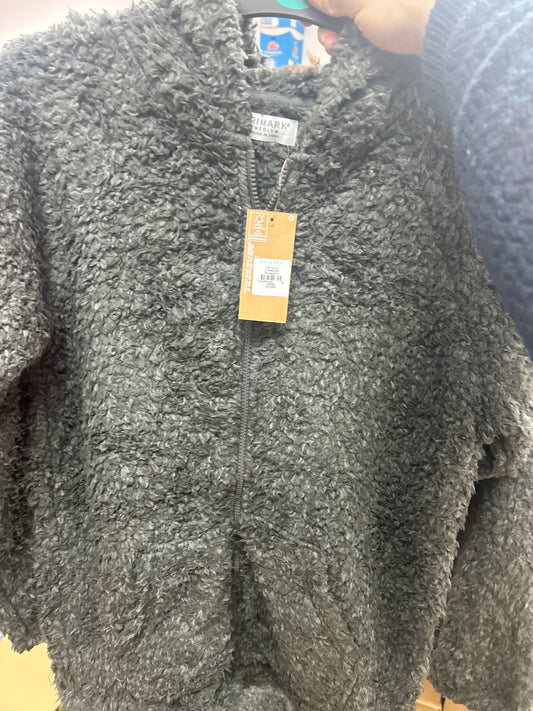 Hooded grey fleece M size