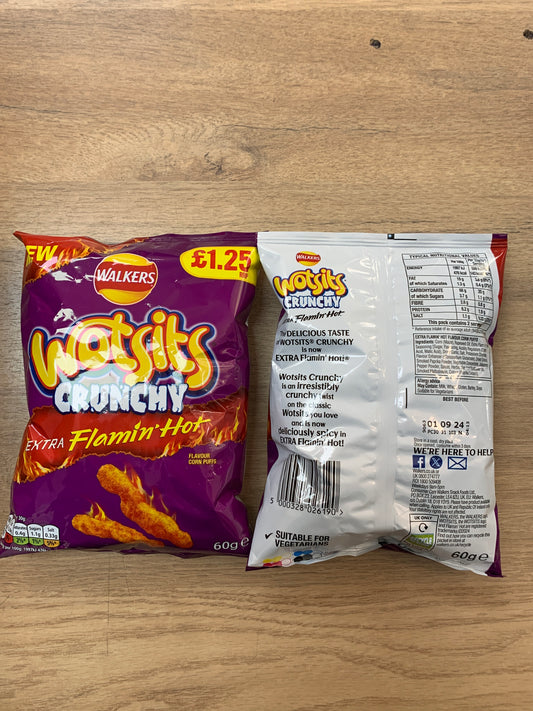 Wotsits flamin Hot 60g x 3