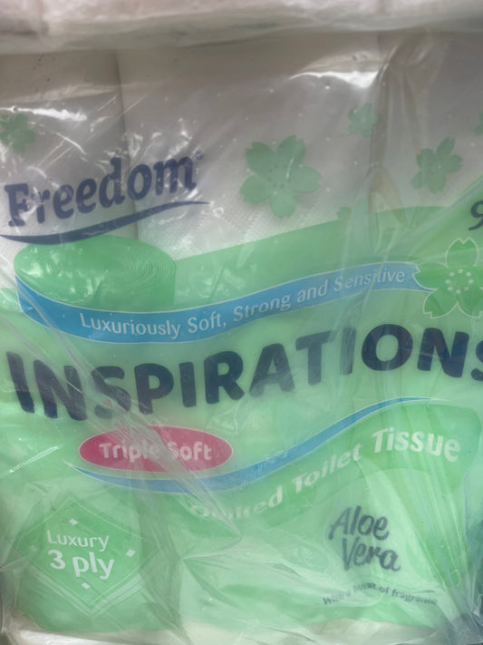 Freedom triple soft loo roll 9 rolls 3ply