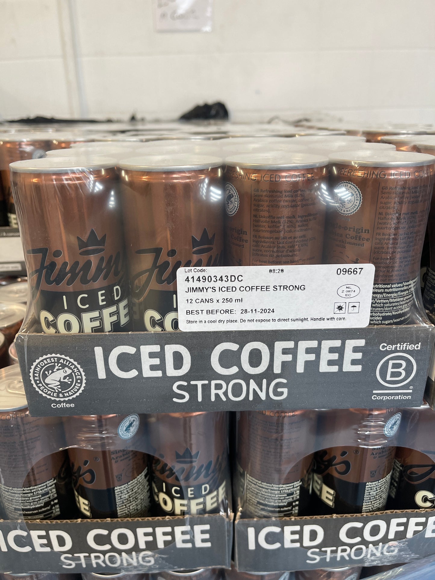 Jimmys strong iced coffee 12 cans