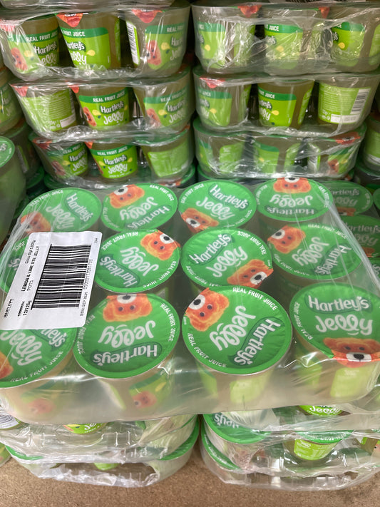 Hartleys lemon and lime jelly pots 12 pack