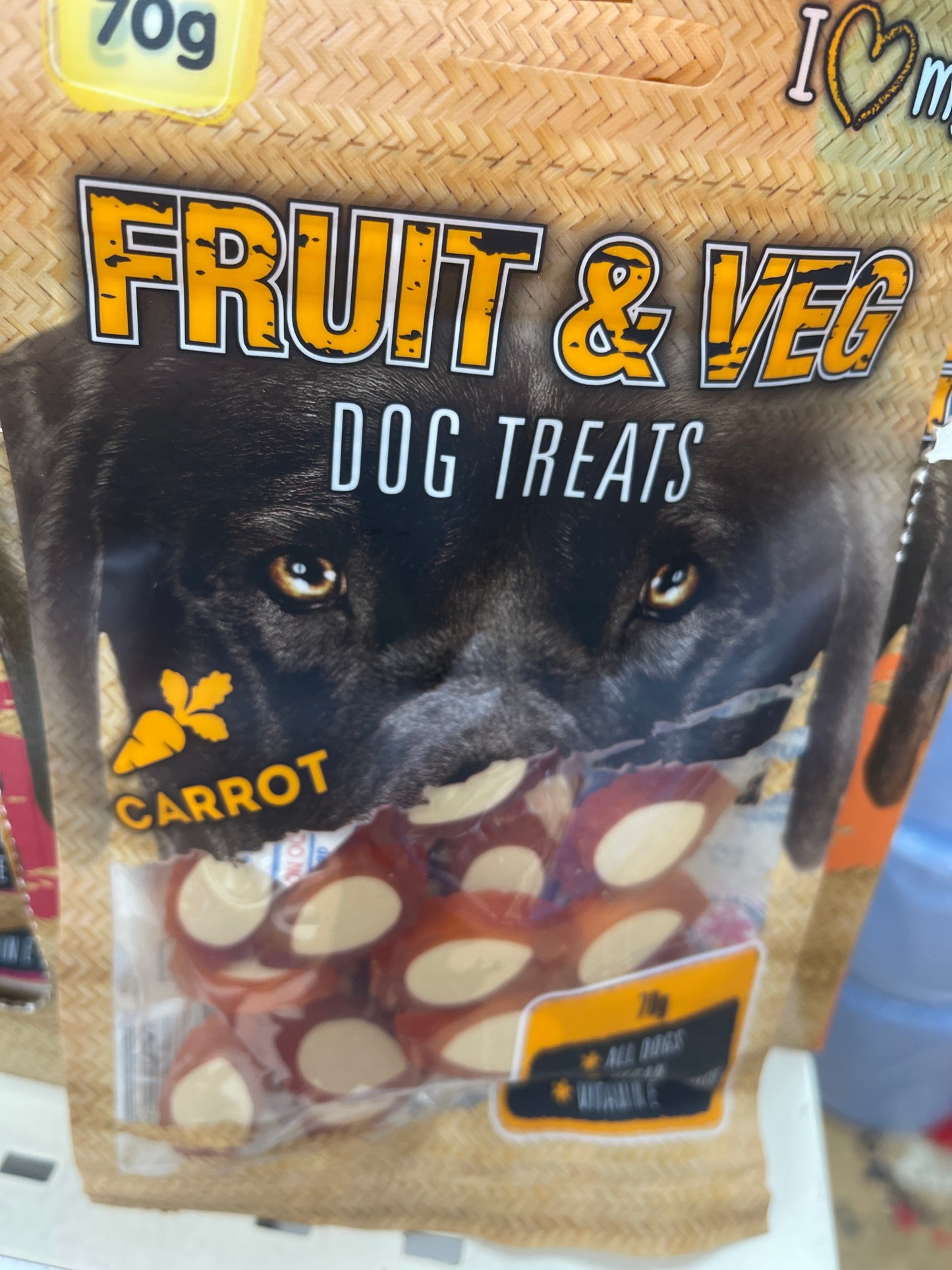 Fruit and veg dog treats carrot