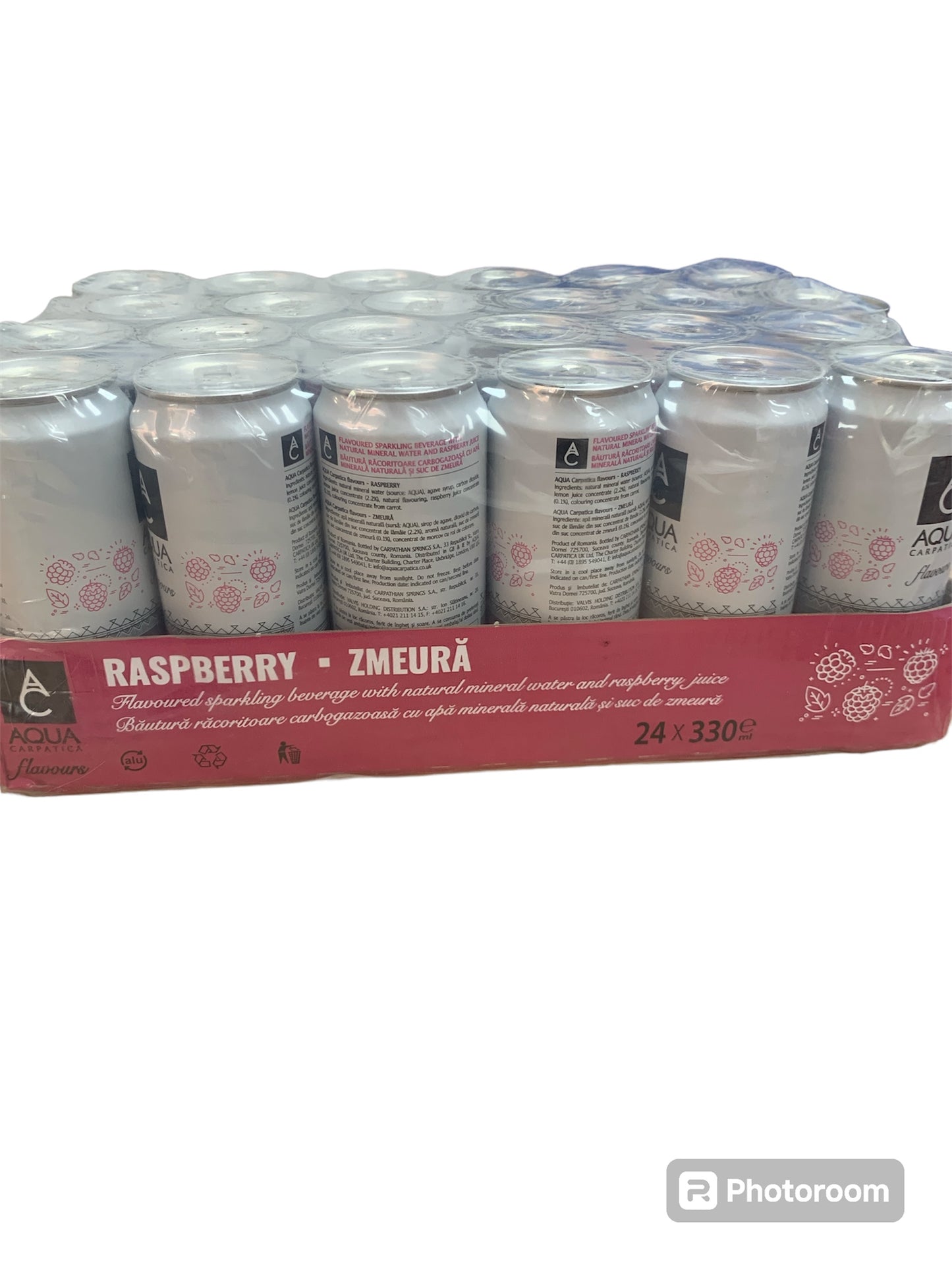 Aqua raspberry juice 24 cans