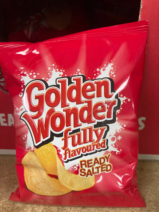 4 bags of golden wonder ready salted crisps