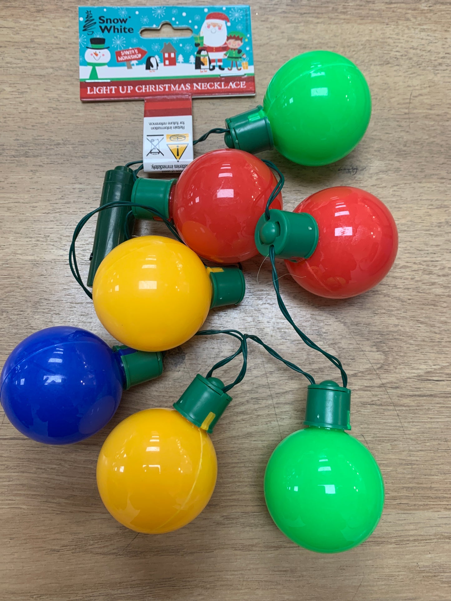 Light up Christmas necklace ball