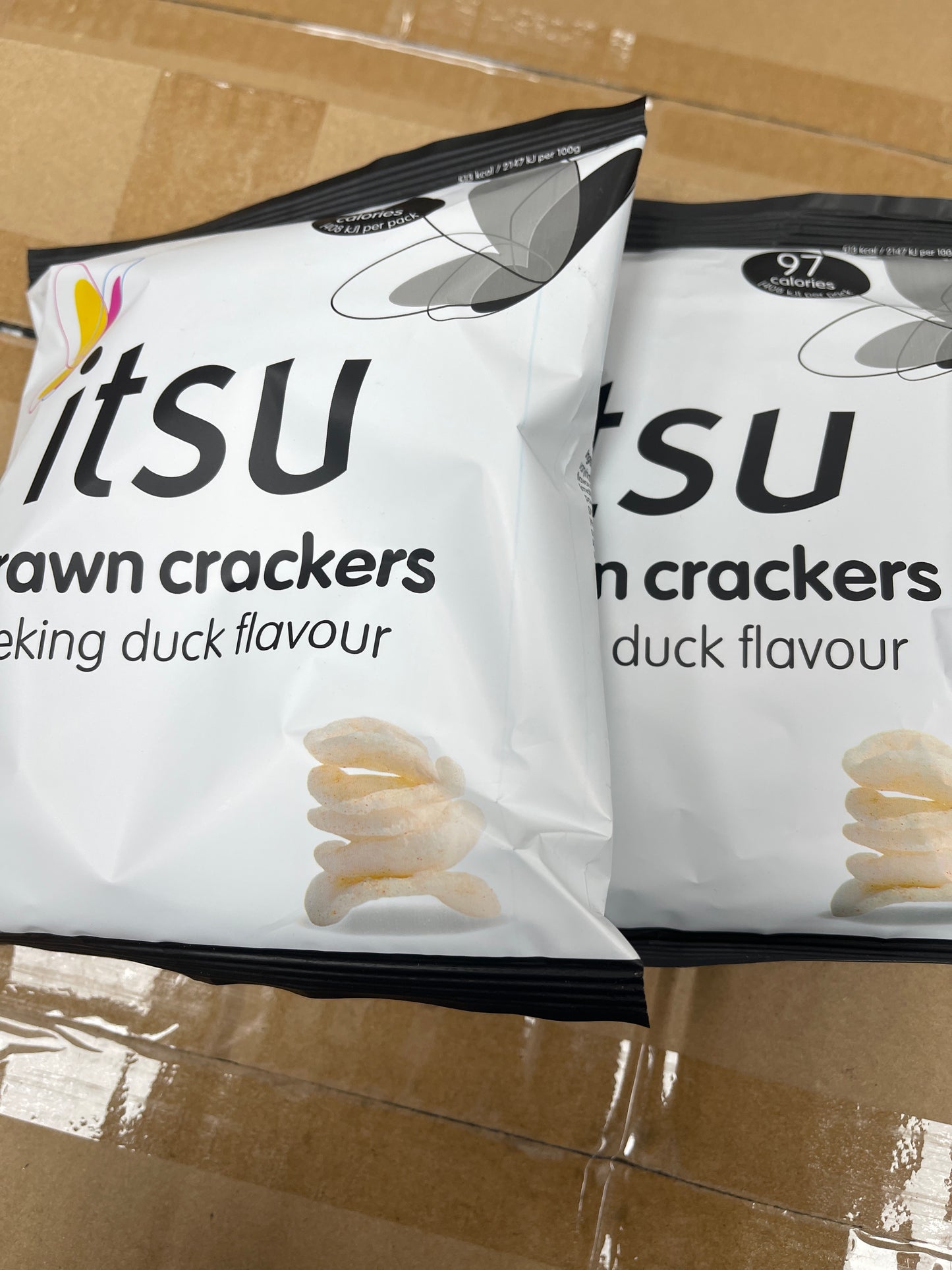 Itsu prawn crackers peking duck x2