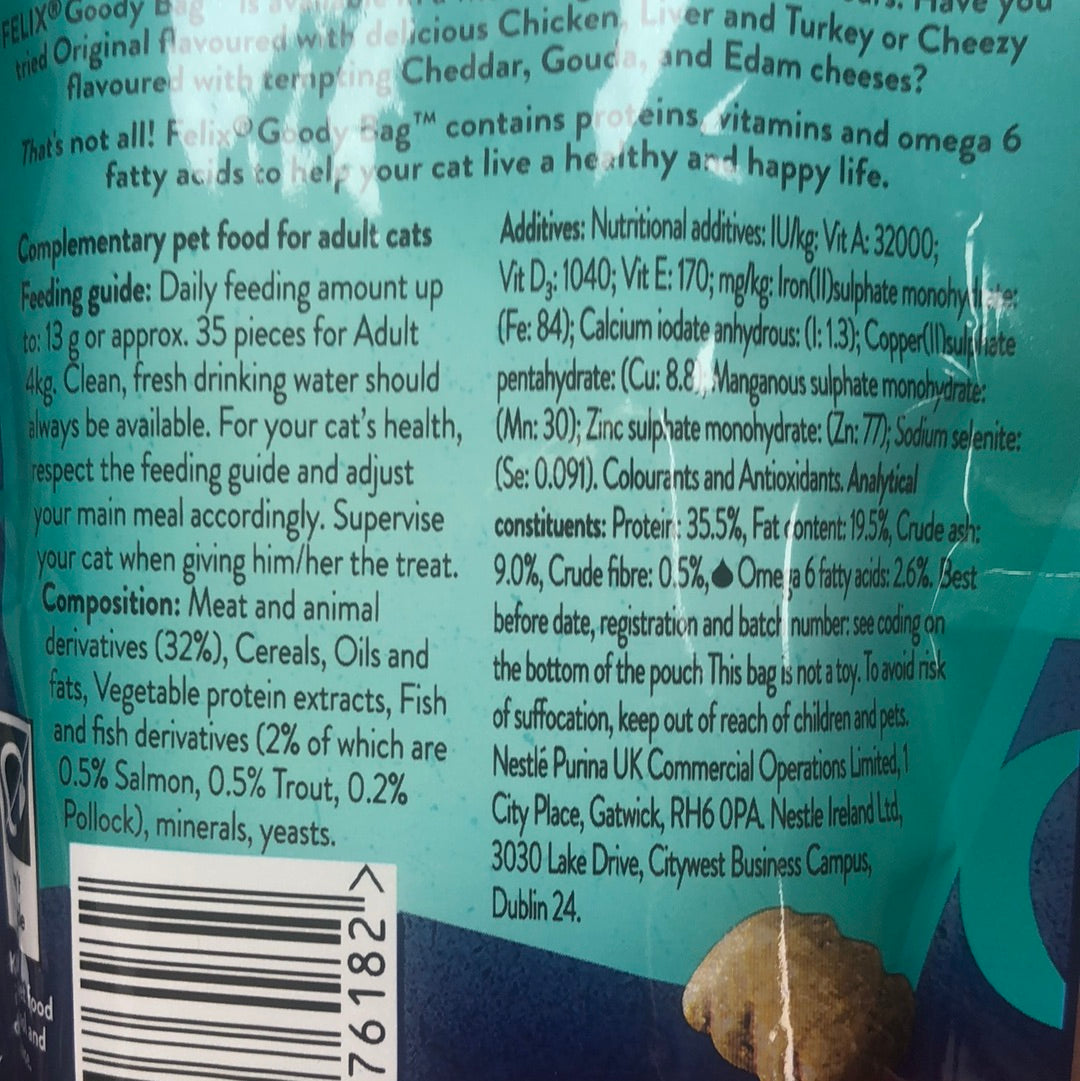 Felix goody bag treats with salmon pollock and trout 60g