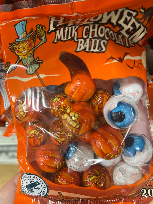 Halloween milk chocolate balls