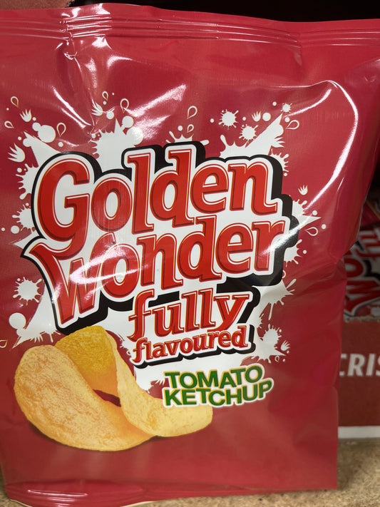 4 bags of golden wonder tomato ketchup crisps