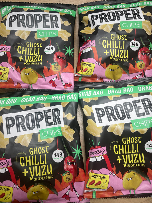 Proper ghost chilli and yuzu chickpea chips x 4