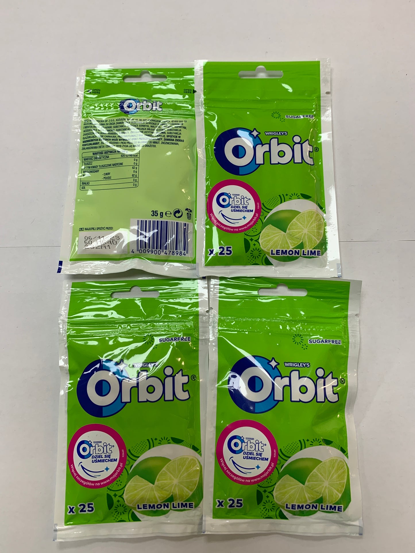 Orbit gum. Lemon lime. X 4