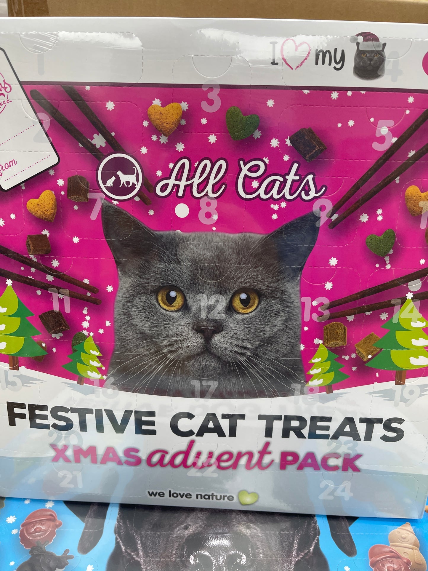 Festive cat treat xmas advent calendar