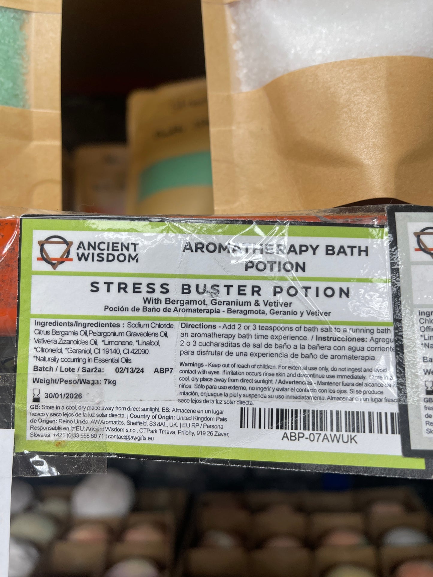 Stress buster bath shot