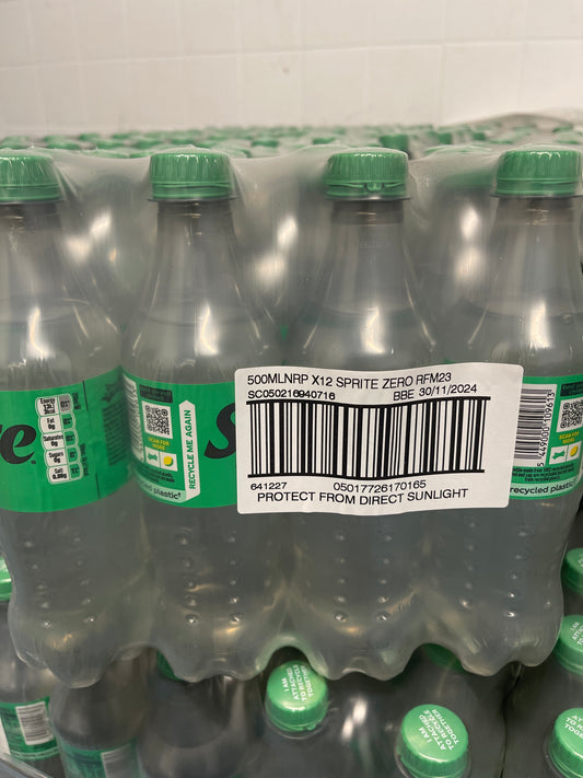 Sprite zero sugar 12 in a case