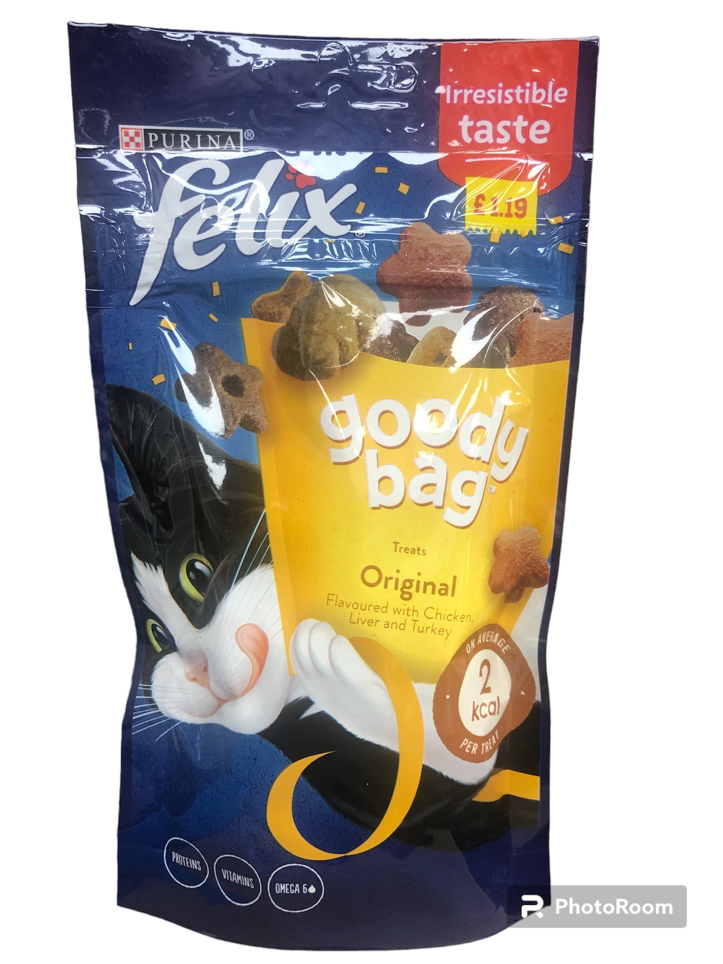 Felix goody bag treats with chicken liver and turkey 60g
