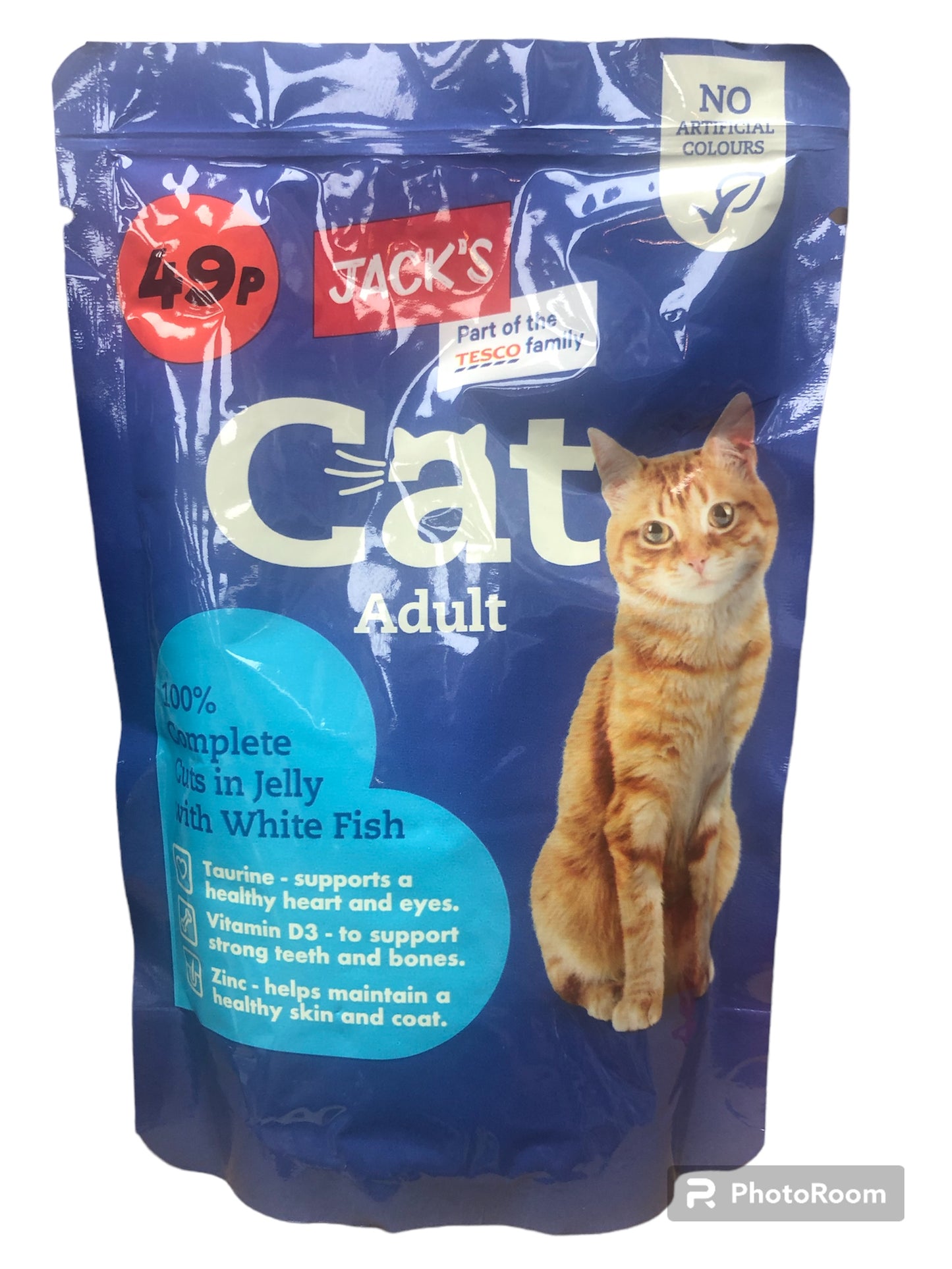 Jacks adult cat in jelly with fish 100g