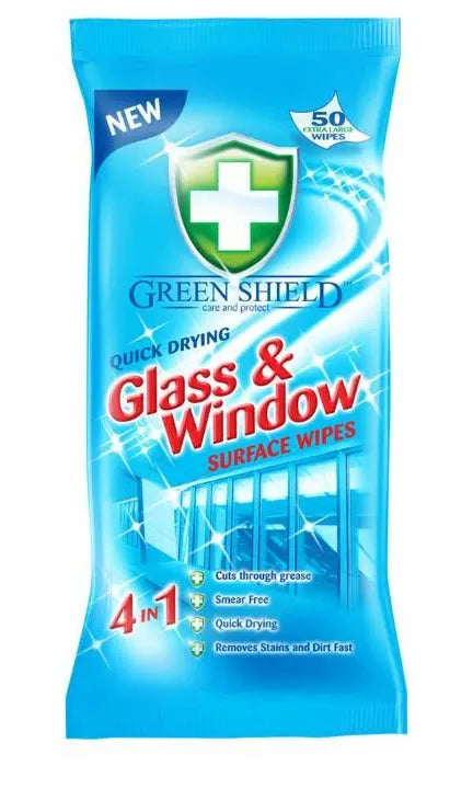 Green shield glass and window wipes 70pk