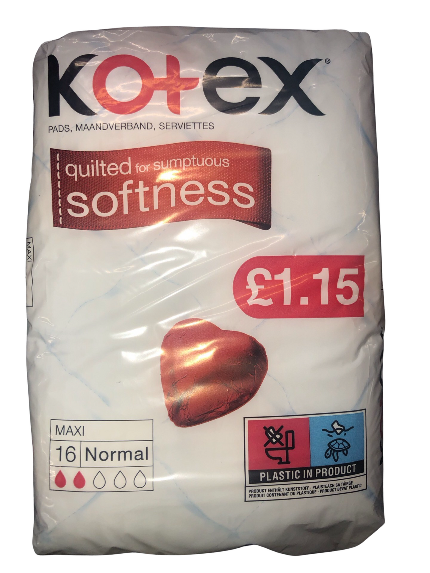 Kotex quilted 16pk Maxi Normal