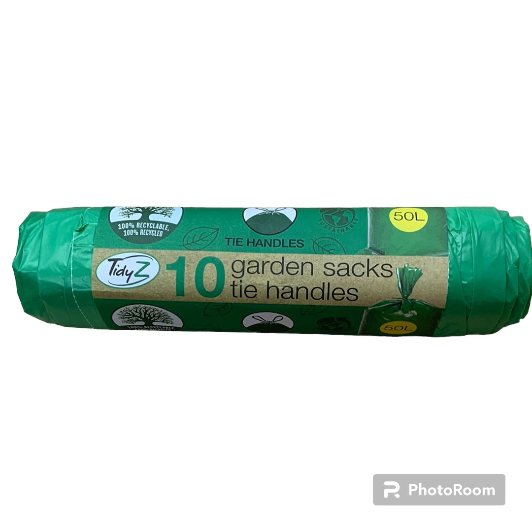 Tidyz 10 garden sacks tie handle