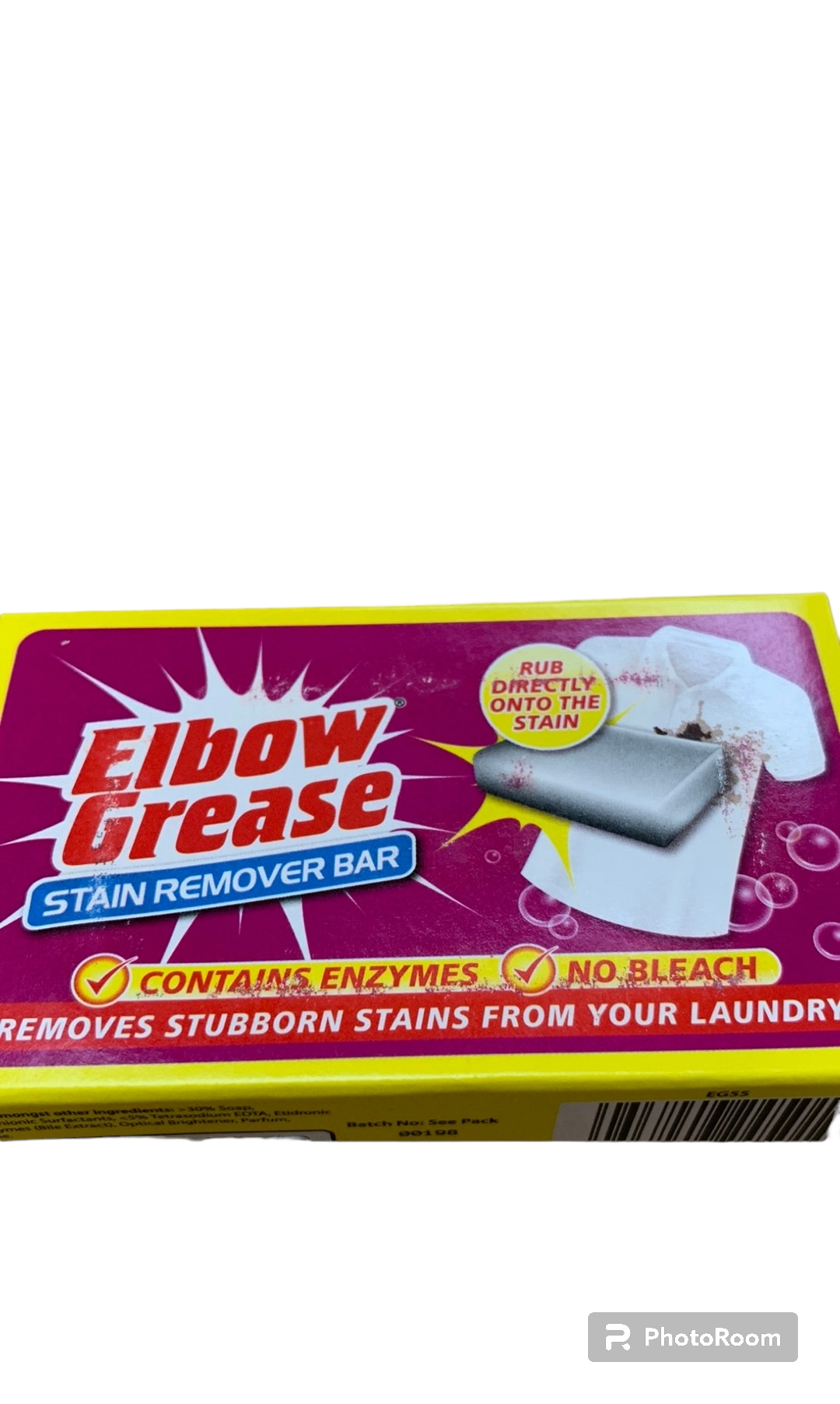 Elbow grease stain removing bar