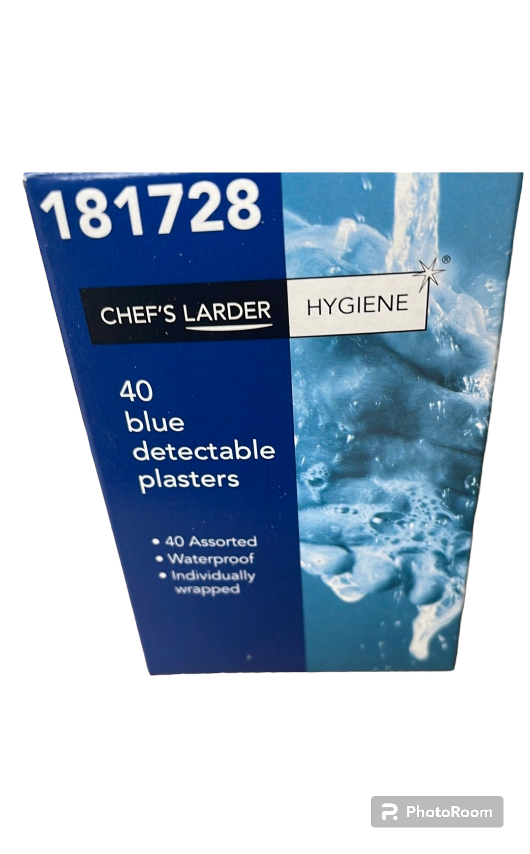 Blue detectable plasters
