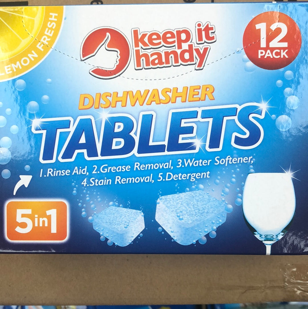 Dishwasher tablets 5in1 12pk