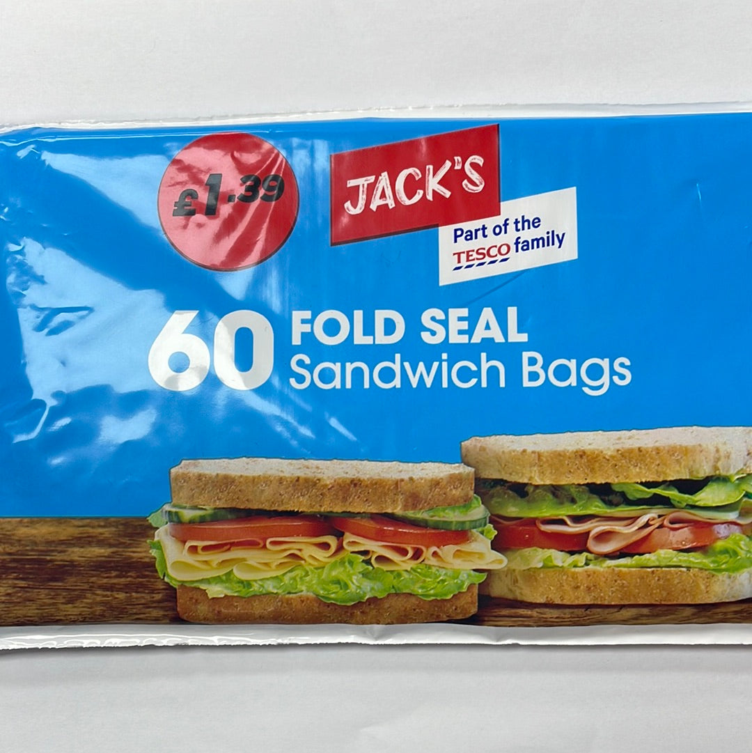 Jacks 60 fold seal sandwich bags